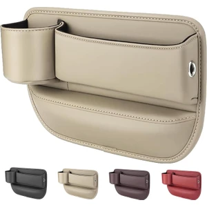 Atsizral Araba Koltuğu Saklama Kutusu, Sürücü Koltuğu Için Naneug Araba Deri Bardak Tutucu Boşluk Çantası (Yurt Dışından)