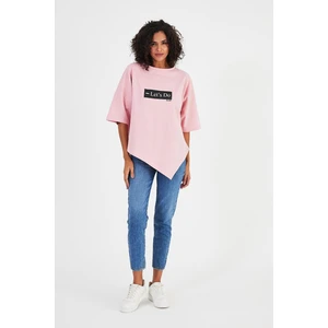 Alexander Gardi Alexandergardı Asimetrik Kesim Oversize T-SHIRT(B24-00194)