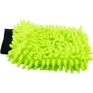 Mikrofiber Araba Araç Oto Yıkama Eldiveni Makarna Şönil Eldiven Yeşil Oto Detailing