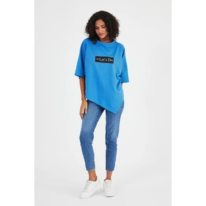 Alexander Gardi Alexandergardı Asimetrik Kesim Oversize T-SHIRT(B24-00194)
