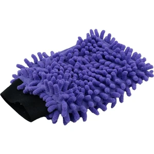 Mikrofiber Araba Araç Oto Yıkama Eldiveni Makarna Şönil Eldiven Mor Oto Detailing