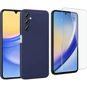 Samsung Galaxy A55 5g ile Uyumlu Kılıf Soft Yumuşak Telefon Kılıfı ve Temperli Cam Ekran Koruyucu