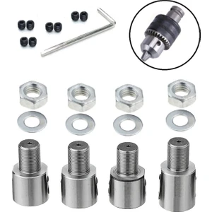 Mandren Motor Için Bağlantı Şaftı Somunlu Kaplin Adaptör Mandren 5MM-6MM-8MM-10MM Mil Uyumlu 4lü