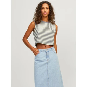Jack & Jones Kadın Çizgili Bisiklet Yaka Crop Top - Alvira