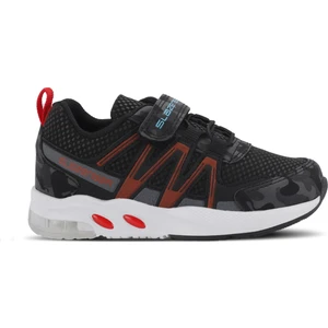ELIPS Unisex Çocuk Sneaker Koşu & Yürüyüş Ayakkabısı Siyah Kamuflaj