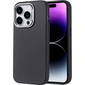 Apple iPhone 14 Pro Max Kılıf Karbon Fiber 600D Kevlar Troy Kapak