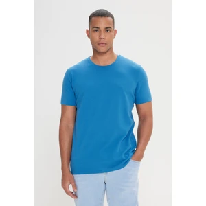 AC&Co / Altınyıldız Classics Erkek Gri Slim Fit Dar Kesim Modal Bisiklet Yaka Yumuşak Tuşeli Esnek Basic Tişört