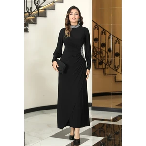 Elben Moda Lavin Taş Detaylı Abiye Elbise