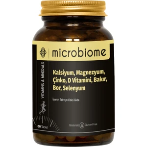 Kalsiyum, Magnezyum, Çinko, D Vitamini, Bakır, Bor, Selenyum 60 Tablet