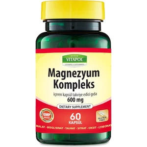 Magnezyum Kompleks 60 Kapsül Magnesium Complex Malat Bisglisinat Taurat Sitrat Oksit L-Treonat