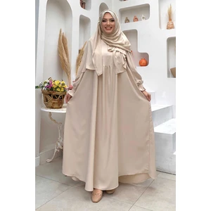 Bym Fashion Kol Manşetleri Büzgülü Elbise 6004 Taş