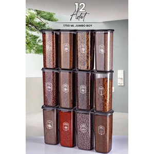Kitchen Life 12 Adet Jumbo Boy Erzak Saklama Kabı Seti - 1750 ml Süper Set