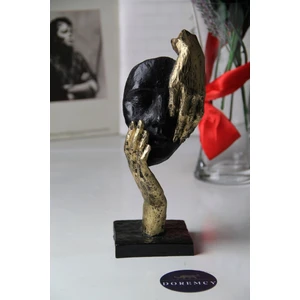 Dekoratif El Detaylı Gümüş Yüz Biblo Hediyelik Ofis ve Ev Hediyelik Dekoratif Obje