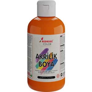 Red Rose Turuncu Akrilik Boya 250GR Sanatsal, Dekoratif, Hobi Amaçlı, Canlı Renkler