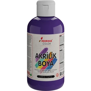Red Rose Mor Akrilik Boya 250GR Sanatsal, Dekoratif, Hobi Amaçlı, Canlı Renkler