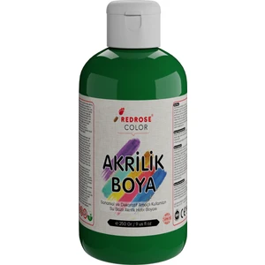 Red Rose Yeşil Akrilik Boya 250GR Sanatsal, Dekoratif, Hobi Amaçlı, Canlı Renkler