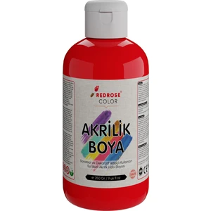 Red Rose Kırmızı Akrilik Boya 250GR Sanatsal, Dekoratif, Hobi Amaçlı, Canlı Renkler
