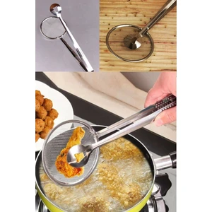 Sepeti  Kızartma Maşalı Kevgir Çelik Patates Kızartma Tenceresi Yağ Süzgeçli