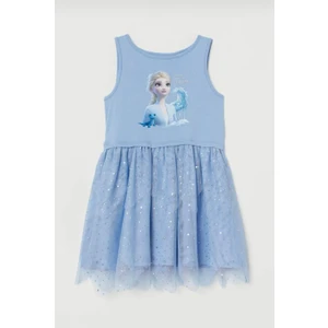 Eteği Pullu Elsa Kız Çocuk Elbise