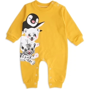 Erkek Bebek Sevimli Hayvan Baskılı Çıtçıtlı Uyku Tulumu