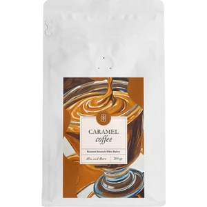 Mim and More Caramel Coffee - Karamel Aromalı Kahve Çekirdek Kahve, 200 Gr