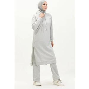 Kapşonlu Kenardan Yırtmaçlı Ikili Spor Takım