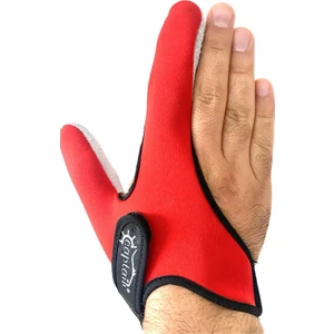 Pro Surf Olta Atış Eldiveni Dayanıklı Beyaz Deri ve Kırmızı Neopren Tasarım