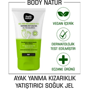 Body Natur Ayak Yatıştırıcı Soğuk Jel Yanma Yorgunluk Giderici Rahatlatıcı Bacak Jeli - Soothing Cold Gel 100ML