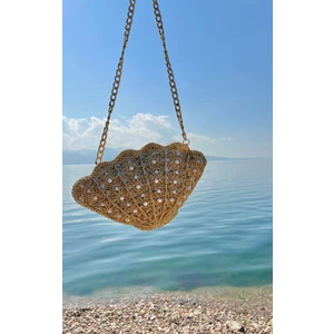 Comfychic Özel Tasarım Istiridye Midye Hasır Omuz Çanta&Çapraz Çanta