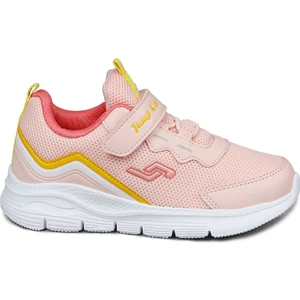 28102 Cırtlı Somon Pembe - Sarı Kız Çocuk Sneaker Günlük Spor Ayakkabı
