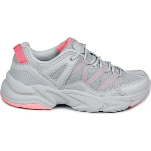 28701 Gri - Somon Pembe Kadın Sneaker Günlük Spor Ayakkabı