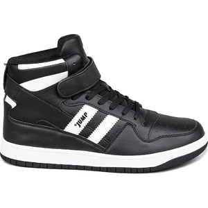 28504 Yüksek Bilekli Siyah - Beyaz Erkek Sneaker Günlük Spor Ayakkabı