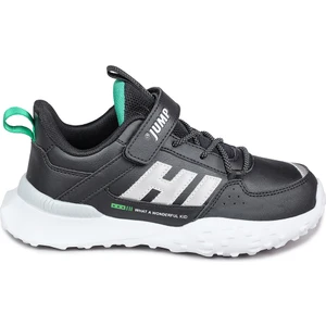 29602 Cırtlı Siyah - Neon Yeşil Üniseks Çocuk Sneaker Günlük Spor Ayakkabı