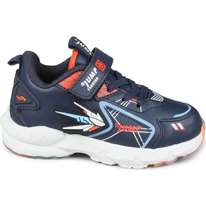 26982 Cırtlı Lacivert - Turuncu Üniseks Çocuk Sneaker Günlük Spor Ayakkabı