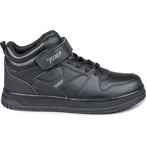 27758 Cırtlı Yüksek Bilekli Siyah Üniseks Çocuk Sneaker Günlük Spor Ayakkabı