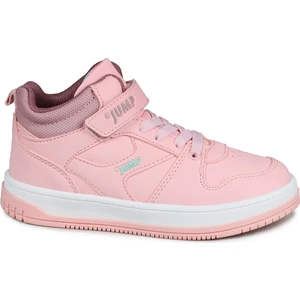 27758 Cırtlı Yüksek Bilekli Gül Rengi Kız Çocuk Sneaker Günlük Spor Ayakkabı