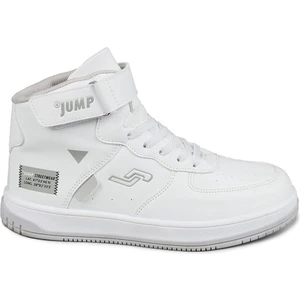 27834 Cırtlı Yüksek Bilekli Beyaz Üniseks Çocuk Sneaker Günlük Spor Ayakkabı