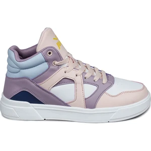 28746 Yüksek Bilekli Somon Pembe - Mor Kadın Sneaker Günlük Spor Ayakkabı