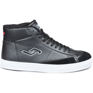 28166 Yüksek Bilekli Siyah - Beyaz Erkek Sneaker Günlük Spor Ayakkabı