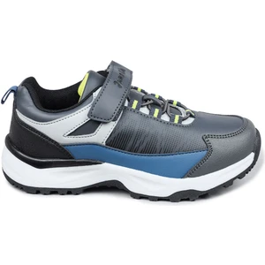 29195 Cırtlı Gri - İndigo Mavi Üniseks Çocuk Sneaker Günlük Spor Ayakkabı