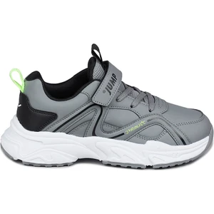 29603 Cırtlı Açık Gri - Siyah Üniseks Çocuk Sneaker Günlük Spor Ayakkabı