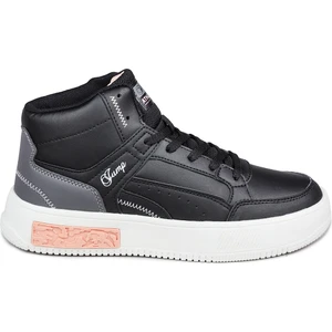 28756 Yüksek Bilekli Siyah Kadın Sneaker Günlük Spor Ayakkabı