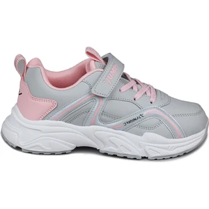29603 Cırtlı Gri - Pembe Kız Çocuk Sneaker Günlük Spor Ayakkabı