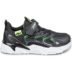 30054 Siyah - Neon Yeşil Üniseks Çocuk Sneaker Günlük Spor Ayakkabı