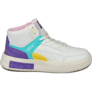28756 Yüksek Bilekli Bej Kadın Sneaker Günlük Spor Ayakkabı