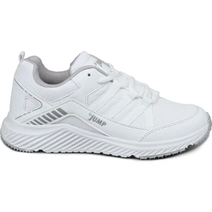 24865 Beyaz - Gümüş Rengi Erkek Sneaker Günlük Spor Ayakkabı