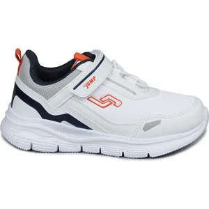 28101 Cırtlı Beyaz - Lacivert Üniseks Çocuk Sneaker Günlük Spor Ayakkabı