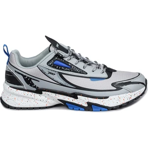 29726 Gri - Siyah - Mavi Erkek Sneaker Günlük Spor Ayakkabı