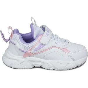 29605 Cırtlı Beyaz - Pembe Kız Çocuk Sneaker Günlük Spor Ayakkabı