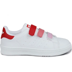 30110 Kırmızı - Beyaz Cırtlı Kız Çocuk Sneaker Günlük Spor Ayakkabı